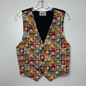 Garfield Allover Comic Character Print Vest One Size Vintage Made in Korea